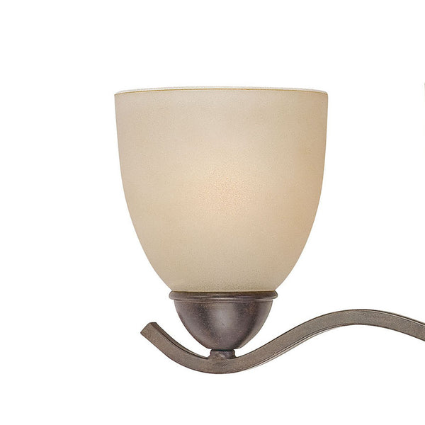 Thomas Lighting Triton Three Light Wall Sconce with Bell Glass Shades for Hallway or Dining Room Bronze 21 inches SL717322