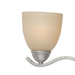 Thomas Lighting Triton Three Light Wall Sconce with Bell Glass Shades for Hallway or Dining Room Silver 21 inches SL717372