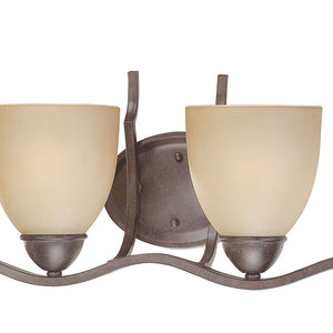 Thomas Lighting Triton Three Light Wall Sconce with Bell Glass Shades for Hallway or Dining Room Bronze 29 inches SL717422