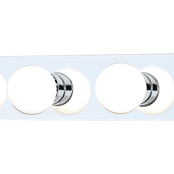 Thomas Lighting Vanity Strip Three Light Hollywood Style Bar with Polished Metal Finish for Bathrooms 24 inches Chrome SL74024