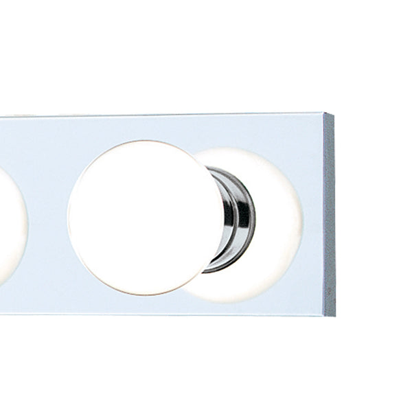 Thomas Lighting Vanity Strip Three Light Hollywood Style Bar with Polished Metal Finish for Bathrooms 24 inches Chrome SL74024