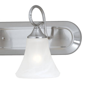 Thomas Lighting Elipse Two Light Vanity Fixture with Frosted Tulip Shades for Bath and Powder Room Nickel 18 inches SL744278