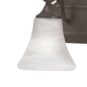 Thomas Lighting Elipse Two Light Vanity Fixture with Frosted Tulip Shades for Bath and Powder Room Bronze 24 inches SL744363