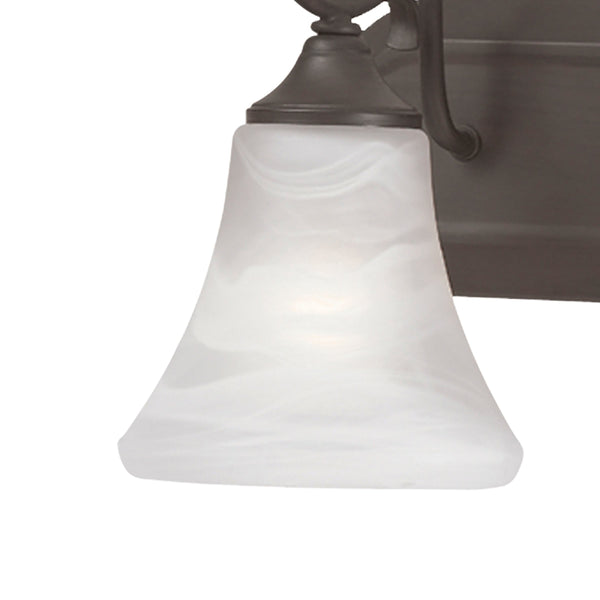 Thomas Lighting Elipse Two Light Vanity Fixture with Frosted Tulip Shades for Bath and Powder Room Bronze 24 inches SL744363