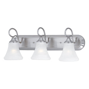Thomas Lighting Elipse Two Light Vanity Fixture with Frosted Tulip Shades for Bath and Powder Room Nickel 24 inches SL744378