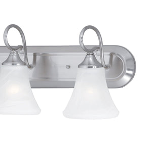 Thomas Lighting Elipse Two Light Vanity Fixture with Frosted Tulip Shades for Bath and Powder Room Nickel 24 inches SL744378