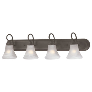 Thomas Lighting Elipse Two Light Vanity Fixture with Frosted Tulip Shades for Bath and Powder Room Bronze 36 inches SL744463
