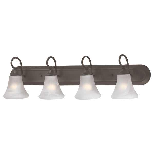 Thomas Lighting Elipse Two Light Vanity Fixture with Frosted Tulip Shades for Bath and Powder Room Bronze 36 inches SL744463