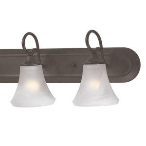 Thomas Lighting Elipse Two Light Vanity Fixture with Frosted Tulip Shades for Bath and Powder Room Bronze 36 inches SL744463