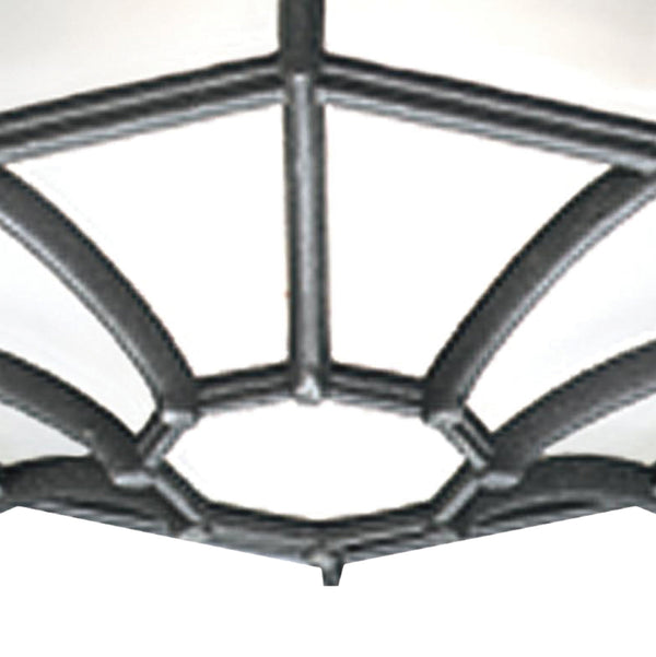 Thomas Lighting Cirque Geometric Outdoor Flush Mount Matte Black Metal Frosted Glass Entryway Light SL7457
