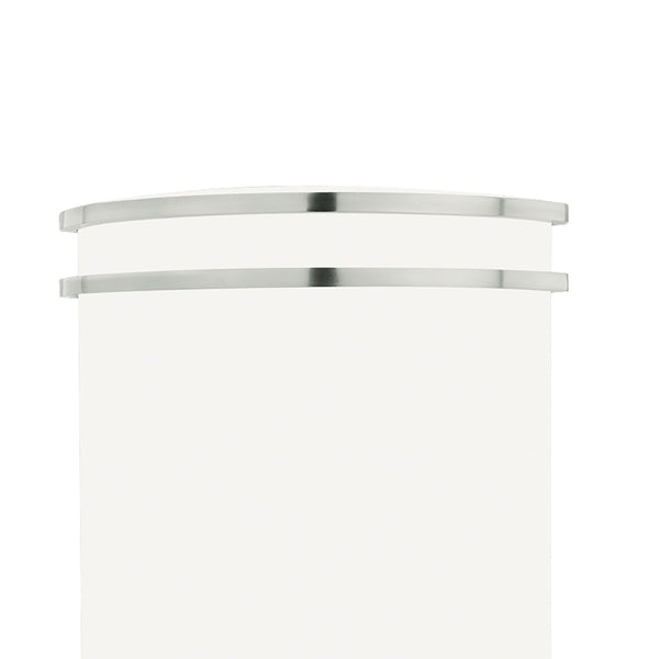 Thomas Lighting Parallel Brushed Nickel Wall Sconce with White Glass Shade for Modern Bath or Hallway SL746078