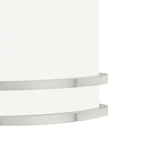 Thomas Lighting Parallel Brushed Nickel Wall Sconce with White Glass Shade for Modern Bath or Hallway SL746078