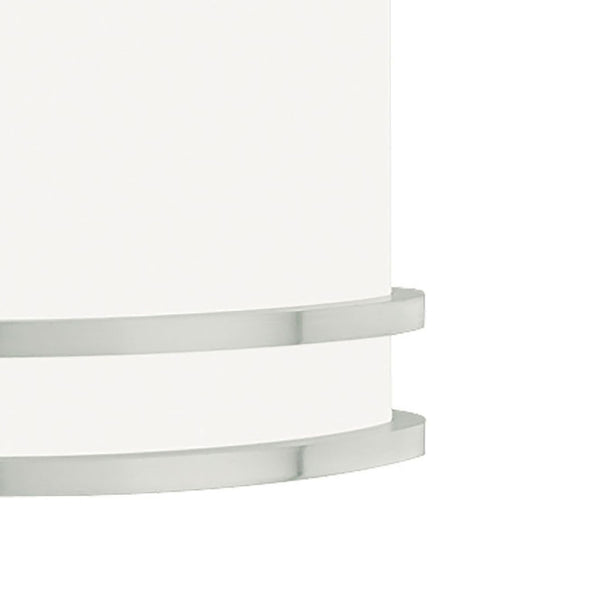 Thomas Lighting Parallel Brushed Nickel Wall Sconce with White Glass Shade for Modern Bath or Hallway SL746078