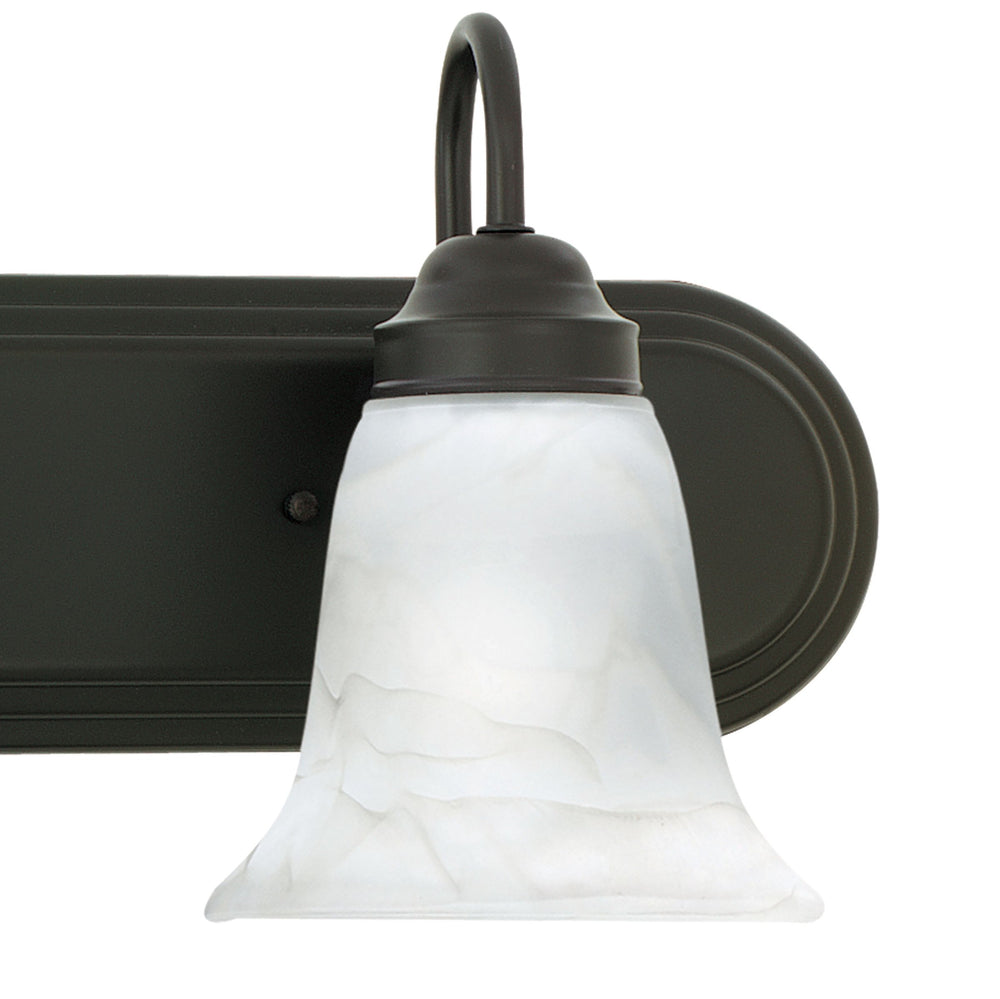 Thomas Lighting Homestead Two Light Vanity Fixture Smoked Glass Shades Bronze Bathroom Wall Mount SL758263