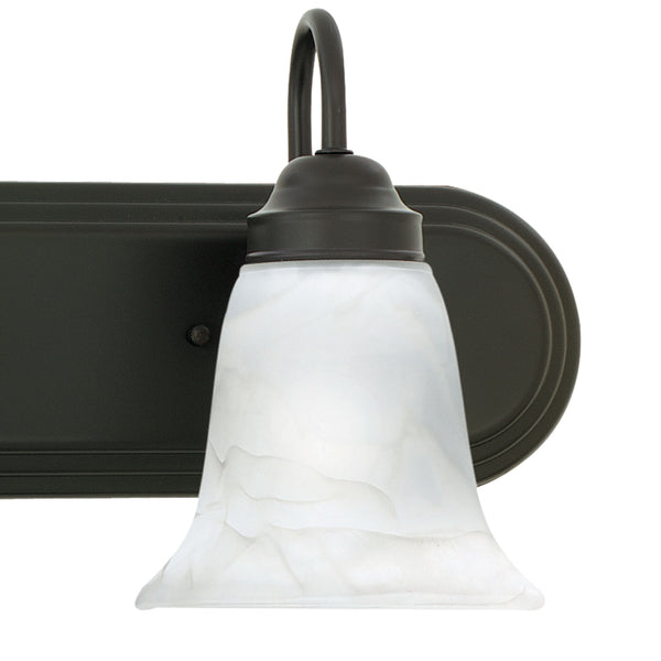 Thomas Lighting Homestead Two Light Vanity Fixture Smoked Glass Shades Bronze Bathroom Wall Mount SL758263