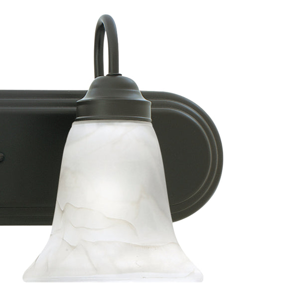Thomas Lighting Homestead Three Light Vanity Bar Bronze Tulip Glass Shades Bathroom Fixture SL758363