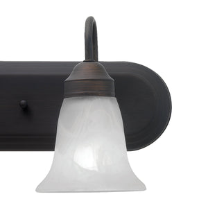 Thomas Lighting Homestead Four Light Vanity Bar Bronze Finish Tulip Glass Shades Traditional Bath SL758463
