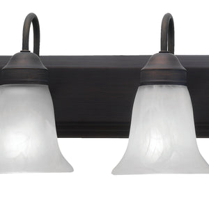 Thomas Lighting Homestead Four Light Vanity Bar Bronze Finish Tulip Glass Shades Traditional Bath SL758463
