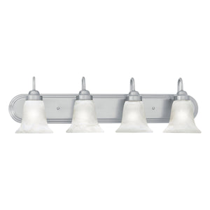 Thomas Lighting Homestead Four Light Vanity Bar Brushed Nickel with Tulip Smoked Glass Shades SL758478