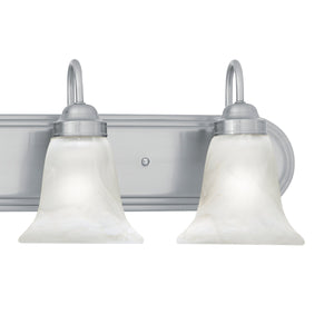 Thomas Lighting Homestead Four Light Vanity Bar Brushed Nickel with Tulip Smoked Glass Shades SL758478