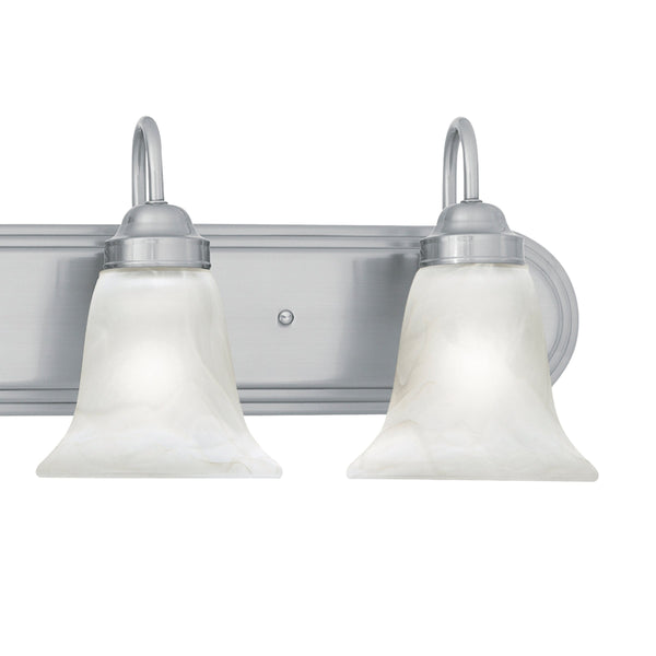 Thomas Lighting Homestead Four Light Vanity Bar Brushed Nickel with Tulip Smoked Glass Shades SL758478
