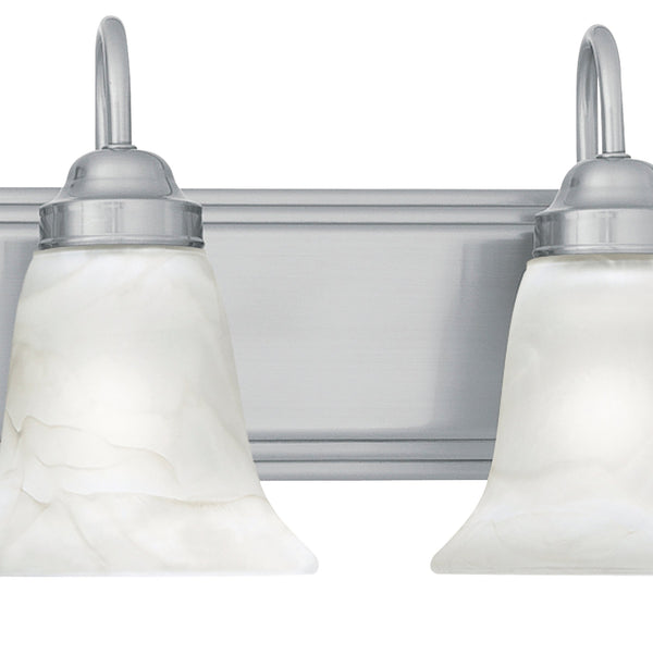 Thomas Lighting Homestead Four Light Vanity Bar Brushed Nickel with Tulip Smoked Glass Shades SL758478