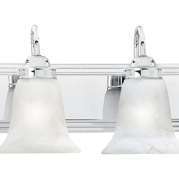 Thomas Lighting Homestead 5 Light Chrome Vanity Bar with Tulip Smoked Glass Shades for Bathrooms SL75854