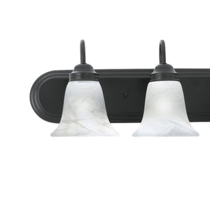 Thomas Lighting Homestead Five Light Vanity Bar Bronze Tulip Glass Shades Bathroom Wall Fixture SL758563