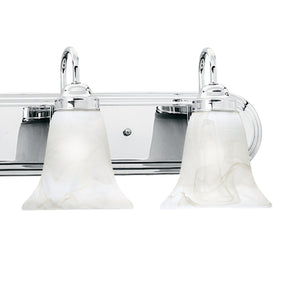 Thomas Lighting Homestead Six Light Chrome Vanity Bar with Tulip Smoked Glass Shades for Bathrooms SL75864