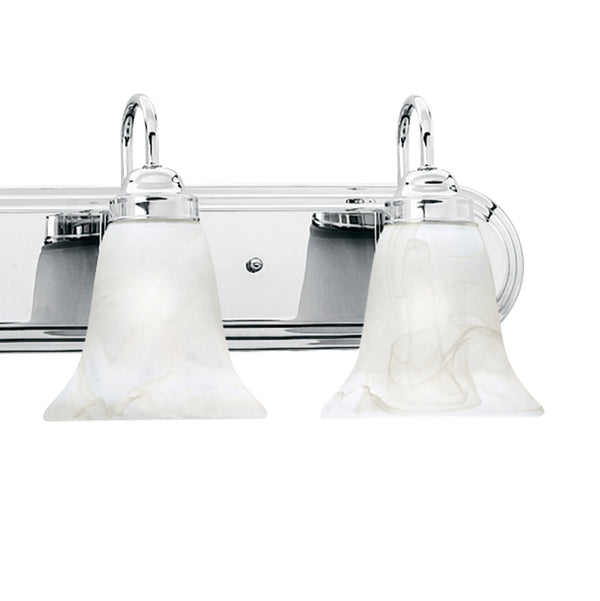 Thomas Lighting Homestead Six Light Chrome Vanity Bar with Tulip Smoked Glass Shades for Bathrooms SL75864
