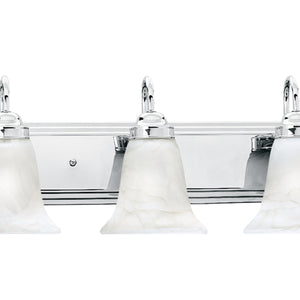 Thomas Lighting Homestead Six Light Chrome Vanity Bar with Tulip Smoked Glass Shades for Bathrooms SL75864