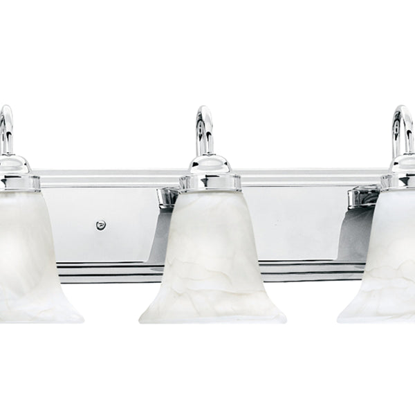 Thomas Lighting Homestead Six Light Chrome Vanity Bar with Tulip Smoked Glass Shades for Bathrooms SL75864