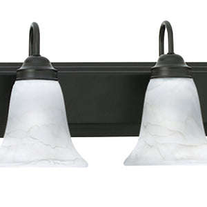 Thomas Lighting Homestead Six Light Vanity Bar Bronze Tulip Glass Shades Bathroom Wall Fixture SL758663
