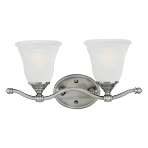 Thomas Lighting Harmony Two Light Vanity Fixture Frosted Glass Domes Satin Pewter Bathroom Wall SL760241