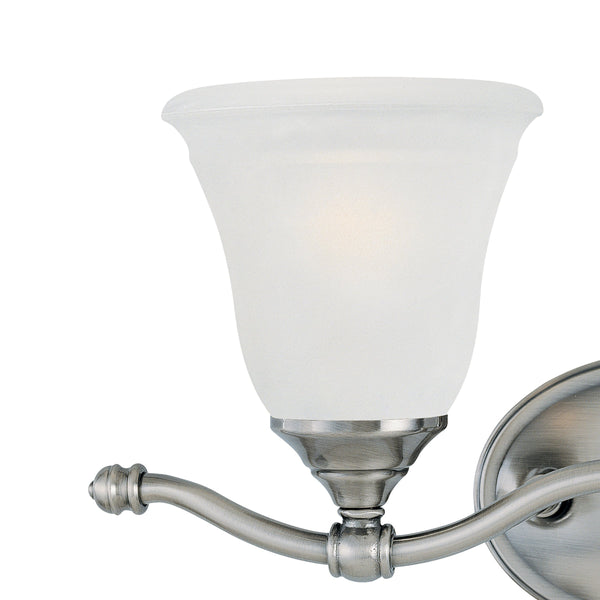 Thomas Lighting Harmony Two Light Vanity Fixture Frosted Glass Domes Satin Pewter Bathroom Wall SL760241
