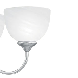 Thomas Lighting Tahoe Three Light Chandelier with Bell Glass Shades for Dining Room or Foyer 19 inches Nickel SL801478