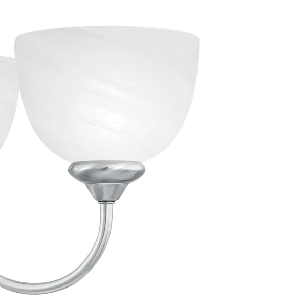 Thomas Lighting Tahoe Three Light Chandelier with Bell Glass Shades for Dining Room or Foyer 19 inches Nickel SL801478