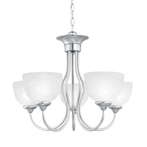 Thomas Lighting Tahoe Three Light Chandelier with Bell Glass Shades for Dining Room or Foyer 24 inches Nickel SL801578