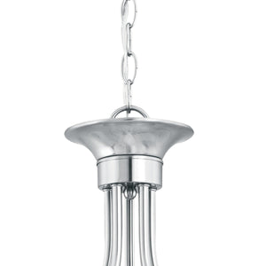 Thomas Lighting Tahoe Three Light Chandelier with Bell Glass Shades for Dining Room or Foyer 24 inches Nickel SL801578