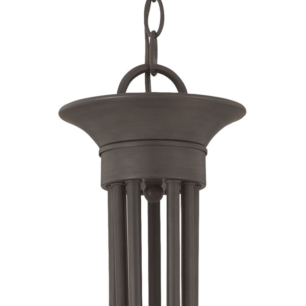 Thomas Lighting Tahoe Three Light Chandelier with Bell Glass Shades for Dining Room or Foyer 30 inches Bronze SL801663