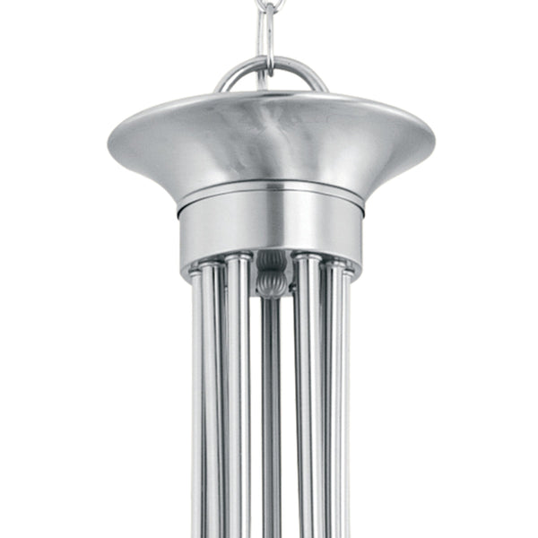 Thomas Lighting Tahoe Three Light Chandelier with Bell Glass Shades for Dining Room or Foyer 30 inches Nickel SL801678