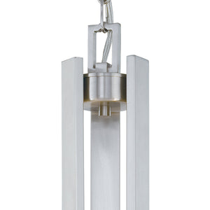 Thomas Lighting Pendenza Three Light Chandelier Brushed Metal Frame with Fabric Glass Shades Dining Room Nickel 20 W x 20 D x 19 H SL806678