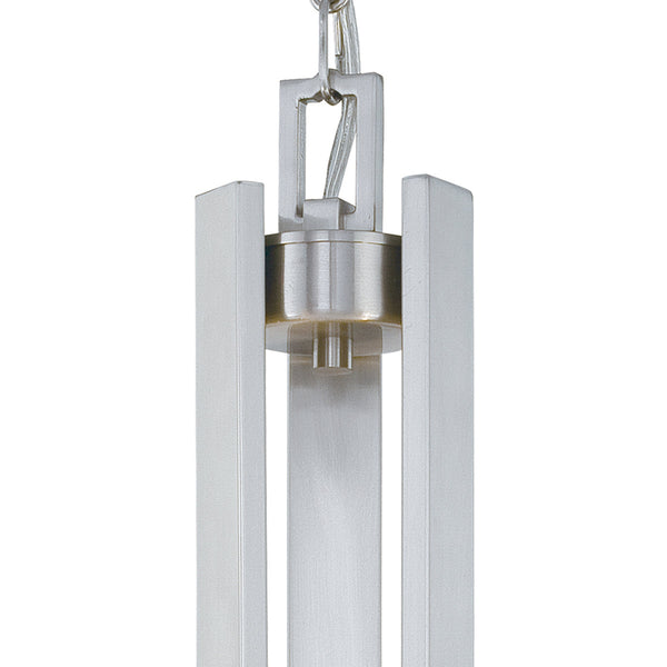 Thomas Lighting Pendenza Three Light Chandelier Brushed Metal Frame with Fabric Glass Shades Dining Room Nickel 20 W x 20 D x 19 H SL806678