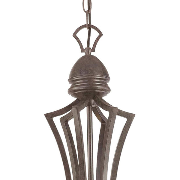 Thomas Lighting Triton Nine Light Metal Chandelier with Glass Shades for Dining and Entryway Spaces Bronze SL808322
