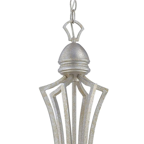 Thomas Lighting Triton Nine Light Metal Chandelier with Glass Shades for Dining and Entryway Spaces Silver SL808372