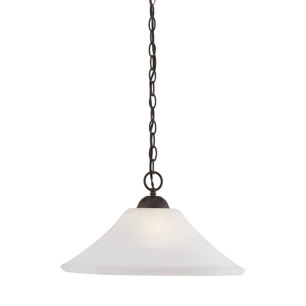 Thomas Lighting Elipse Tulip Frosted Glass Pendant Bronze Curved Arm Dining Room Ambient Light SL820063