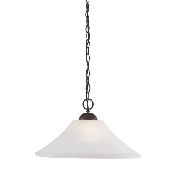 Thomas Lighting Elipse Tulip Frosted Glass Pendant Bronze Curved Arm Dining Room Ambient Light SL820063