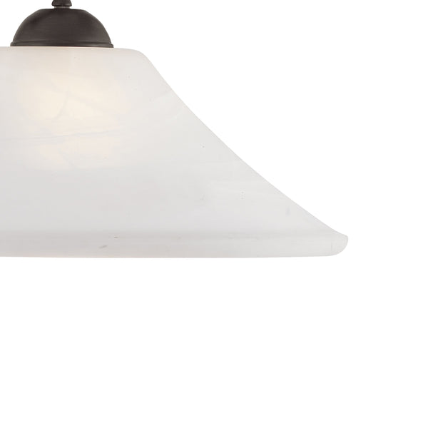 Thomas Lighting Elipse Tulip Frosted Glass Pendant Bronze Curved Arm Dining Room Ambient Light SL820063