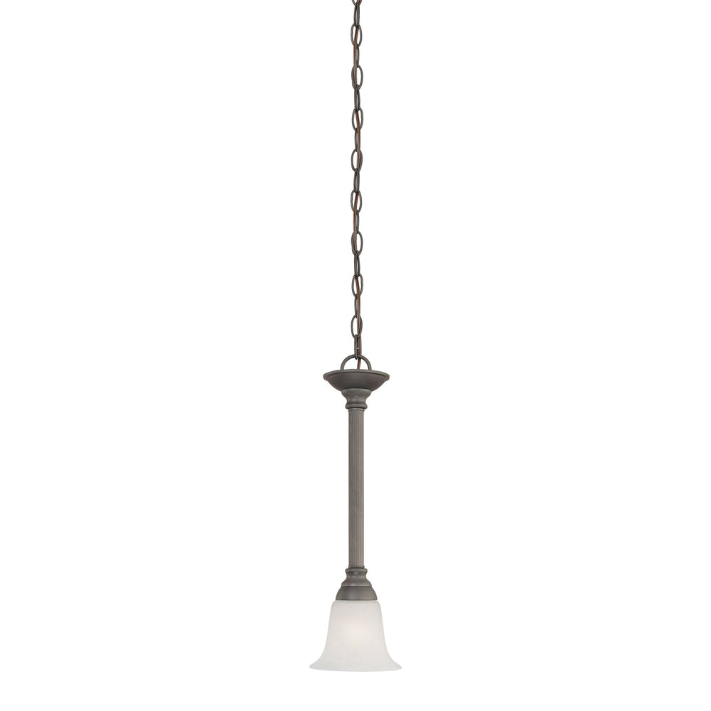 Thomas Lighting Riva Tulip Glass Mini Pendant Light for Kitchen Islands and Breakfast Nooks Bronze SL820663