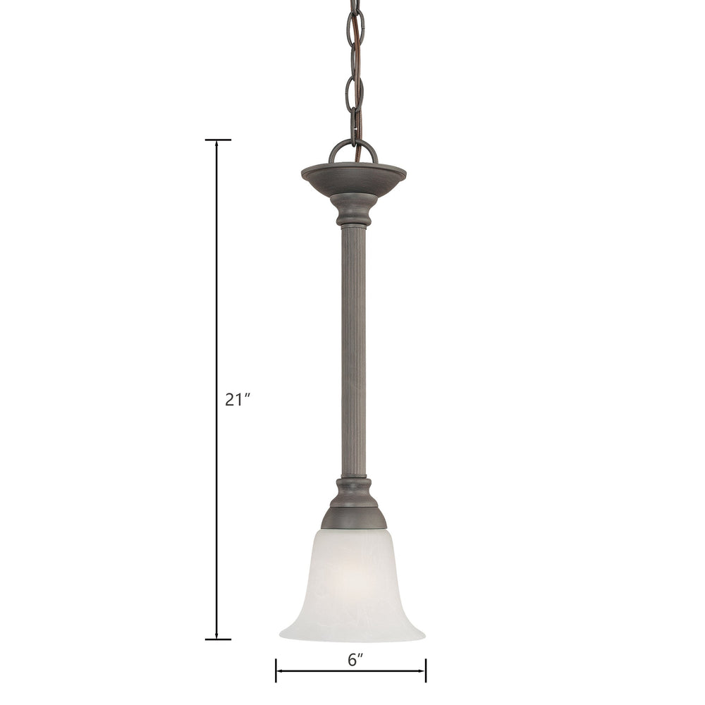 Thomas Lighting Riva Tulip Glass Mini Pendant Light for Kitchen Islands and Breakfast Nooks Bronze SL820663